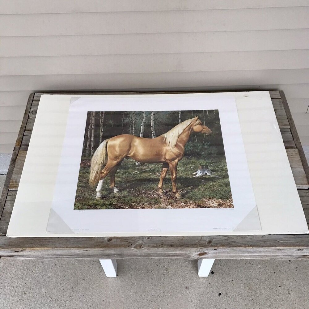Carl Brenders BLONDE BEAUTY Horse Print Signed & Numbered Vintage SEALED! - Picture 7 of 9